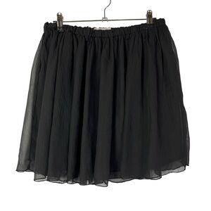 Adam Levine Black Chiffon Layered Y2K Mini Skirt XL
